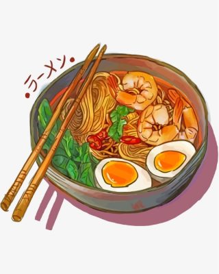 Japanese Ramen Paint by numbers