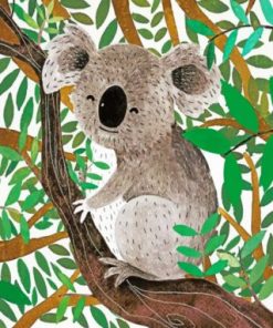 Koala On Tree Paint By Numbers