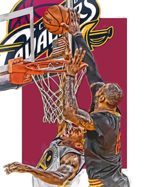 Lebron James Cleveland Paint By Numbers