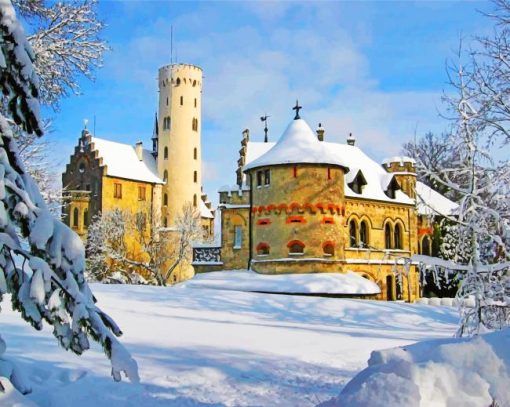 Lichtenstein Castle Germany Paint By Numbers