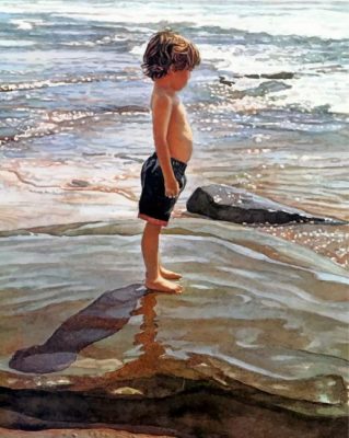 Boy On The Beach Paint By Numbers