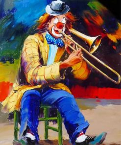 Musician Clown Paint By Numbers