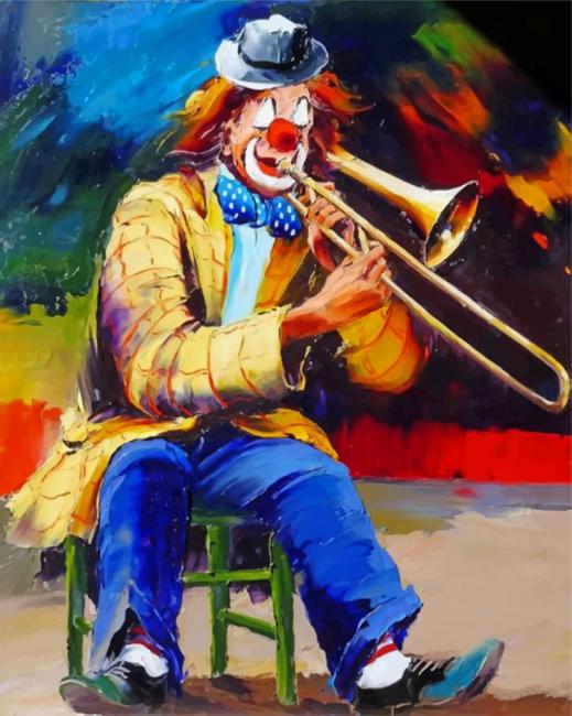 Musician Clown Paint By Numbers
