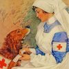 Nurse And Golden Retriever Paint By Numbers