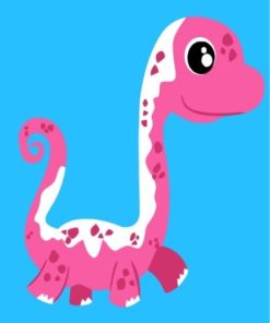 Pink Dinosaur Paint by numbers