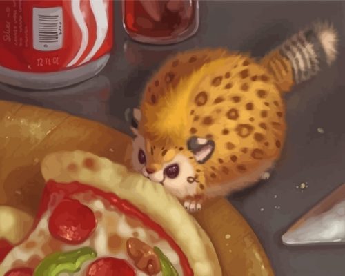 Pizzas Thief paint By Numbers