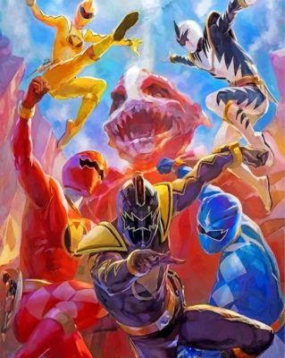 Power Rangers Dino Thunder Paint By Numbers