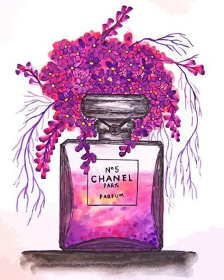 Purple Chanel Perfume Paint By Numbers