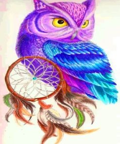 Purple Owl Paint By Numbers