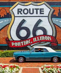 US Route 66 Pontiac Paint By Numbers