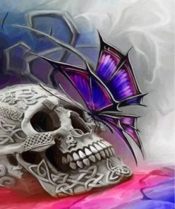 Skull Butterfly Paint By Numbers