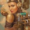 Steampunk Lady Paint By Numbers