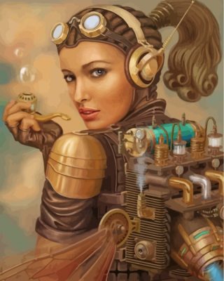 Steampunk Lady Paint By Numbers