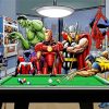 Superheroes Playing Pool Paint By Numbers