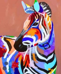 Trippy Zebra Paint By Numbers