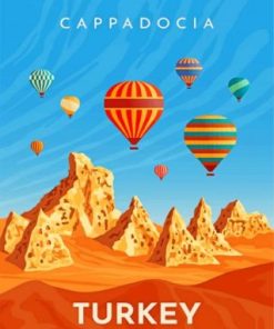 Cappadocia Turkey Poster Paint By Numbers