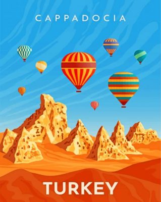 Cappadocia Turkey Poster Paint By Numbers