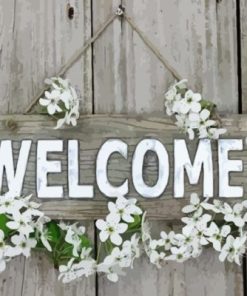 Welcome Sign Paint By Numbers