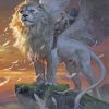 White Lion With Griffin Paint By Numbers