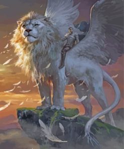 White Lion With Griffin Paint By Numbers