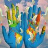World Map Hands Paint By Numbers