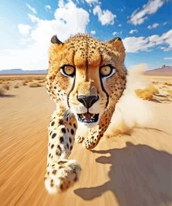 Running Cheetah Paint By Numbers