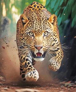 Running Leopard Paint By Numbers