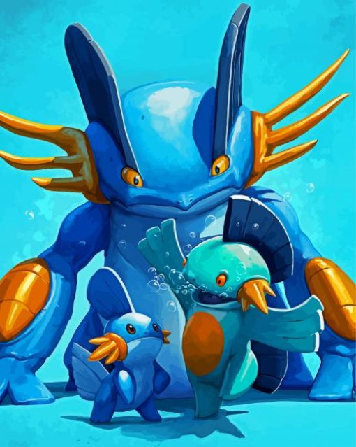 Aesthetic Mudkip Paint By Numbers