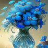 Blue Flowers Paint By Numbers