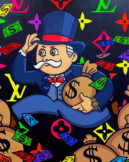 Aesthetic Monopoly Man Paint By Numbers