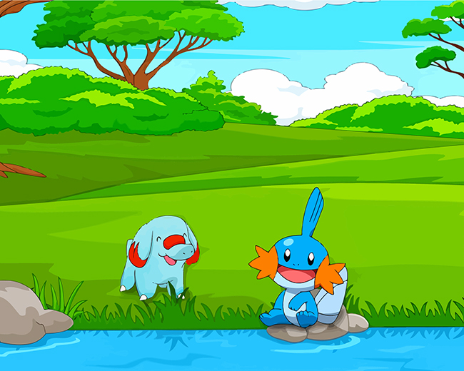 Mudkip And Phanpy Paint By Numbers
