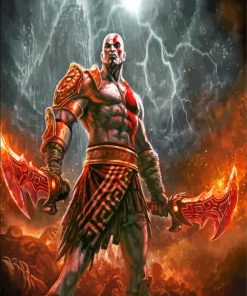 Powerful Kratos Paint By Numbers