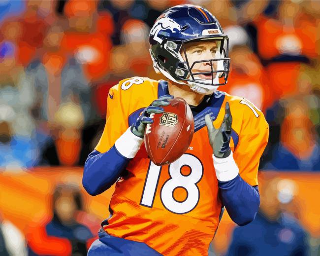 Peyton Manning Footballer Paint By Numbers