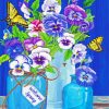 Butterflies And Pansies Paint By Numbers