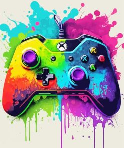 Colorful Wireless Controller Paint By Numbers