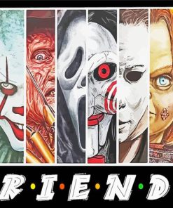 Scary Halloween Friends Paint By Numbers