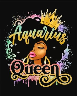 Aquarius Afro Queen Paint By Numbers