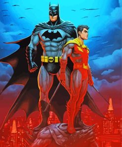 Batman And Robin Heroes Paint By Numbers