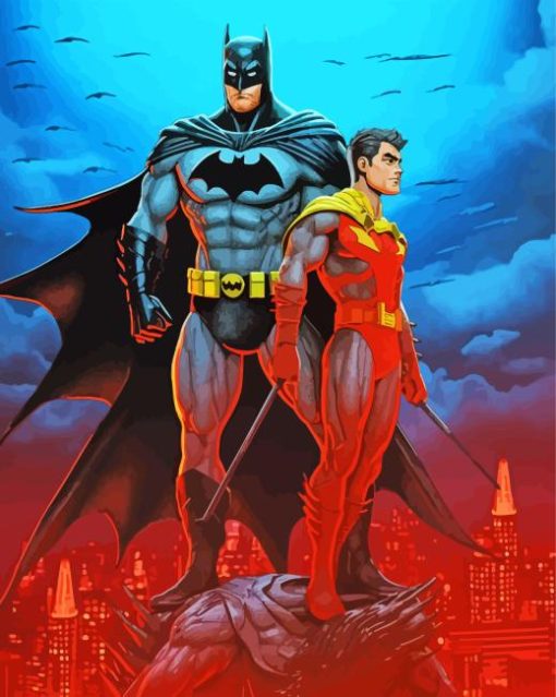 Batman And Robin Heroes Paint By Numbers