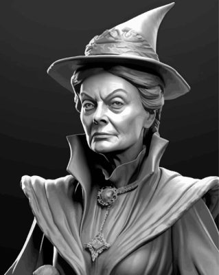 Monochrome Minerva Mcgonagall Paint By Numbers