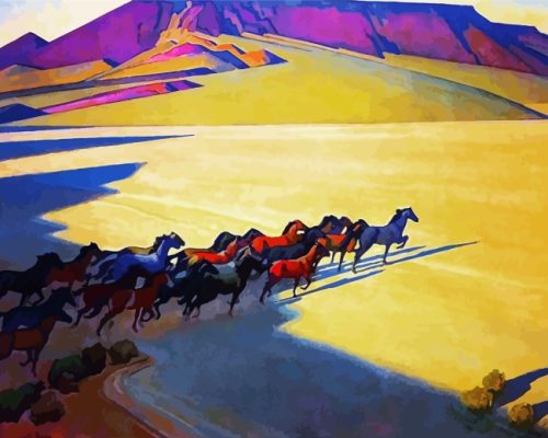 Wild Horses Maynard Dixon Paint By Numbers 