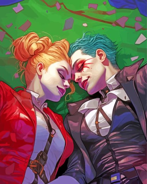 Harley Quinn And Joker Paint By Numbers