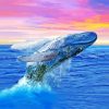 Humpback Whale At Sunset Paint By Numbers