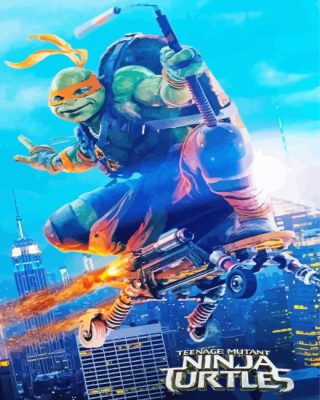Ninja Turtles Movie Paint By Numbers art