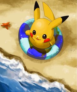 Pikachu In Beach Paint By Numbers