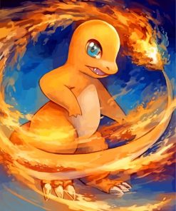Pokemon Charmander Paint By Numbers