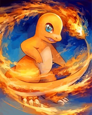 Pokemon Charmander Paint By Numbers 
